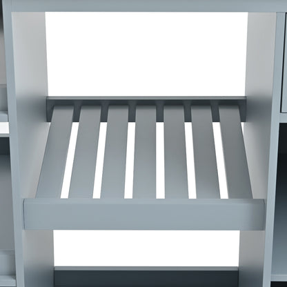 1st Choice Multipurpose Kitchen Cart Cabinet with Side Storage Shelves