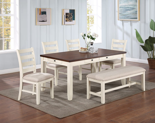 1st Choice 6Pc Luxury Dining Room Set Furniture with Side Chairs