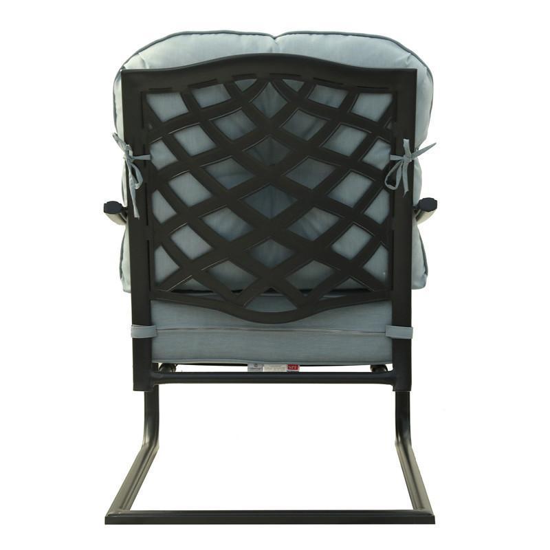 1st Choice Modern Outdoor Light Blue Dining Spring Chair - Set of 2