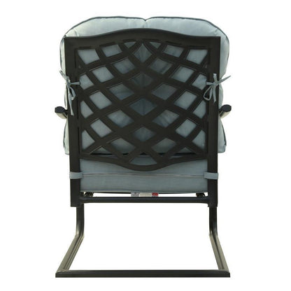 1st Choice Modern Outdoor Light Blue Dining Spring Chair - Set of 2