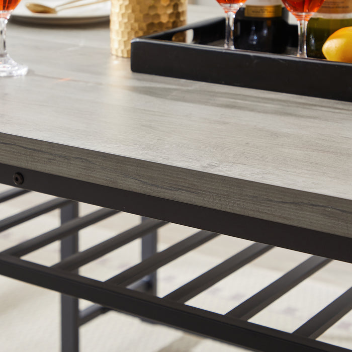 1st Choice Modern 3-Piece Kitchen Table Dining Room Set with 2 Benches
